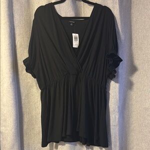 Women's Black cross front baby doll by Torrid